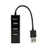 SBOX USB HUB, Fekete, 4xUSB 2.0
