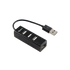 SBOX USB HUB, Fekete, 4xUSB 2.0