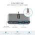 STARTECH USB-C HUB 2xUSB 2xUSB 3.2, 2xUSB-C, 30cm kábel